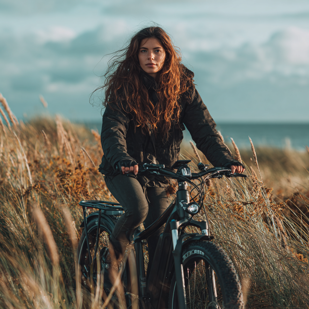 kobieta na e-rowerze